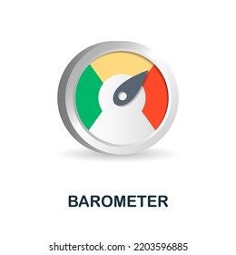 Barometer-Symbol. 3D-Illustration aus der Messkollektion. Kreatives Barometer 3d-Symbol für Webdesign, Vorlagen, Infografiken und mehr