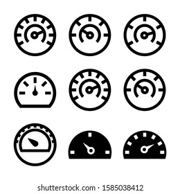 barometer icon isolated sign symbol vector illustration - Collection of high quality black style vector icons

