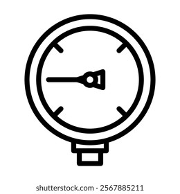 Barometer Icon Lineal Style Vector Illustration