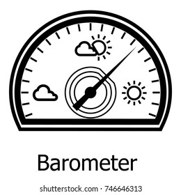 Barometer icon. Simple illustration of barometer vector icon for web