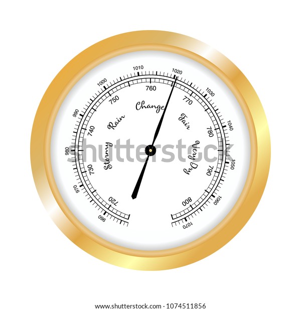 Barometer Icon Vector Isolated On White Stock Vector (Royalty Free ...