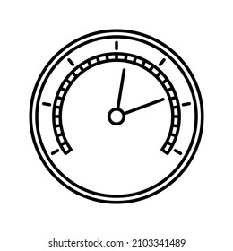 Barometer icon. web sign of meter. Speedometer sign. Simple vector symbol. Vector illustration