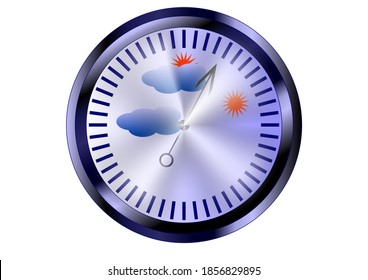 barometer isolated on a white. 10 EPS