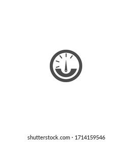 barometer logo icon design with simple flat style
