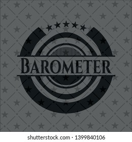 Barometer retro style black emblem. Vector Illustration. Detailed.