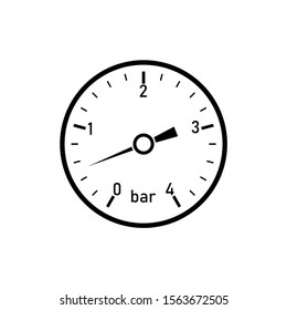 Barometer sign design . Thermometer icon. Pressure gauge.