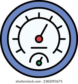 Barometer vector icon. Can be used for printing, mobile and web applications.