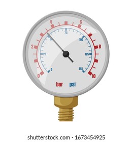 Barometer vector icon.Cartoon vector icon isolated on white background barometer .