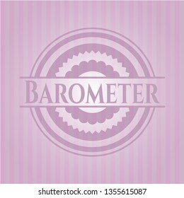 Barometer vintage pink emblem