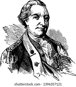 Baron de Kalb 1721 to 1780 he was a Bavarian to French military officer and major general in the continental army during the American revolutionary war vintage line drawing or engraving illustration