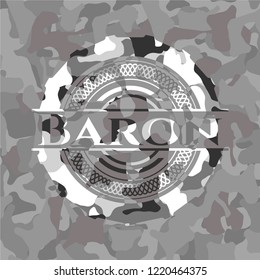 Baron on grey camo texture