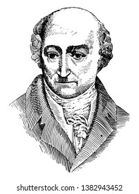 Baron vom Stein, 1757-1831, he was a Prussian statesman who introduced the Prussian reforms that paved the way for the unification of Germany, vintage line drawing or engraving illustration