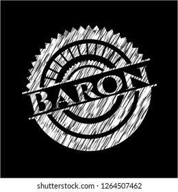 Baron written on a chalkboard