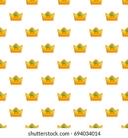 Baroness crown pattern in cartoon style. Seamless pattern vector illustration