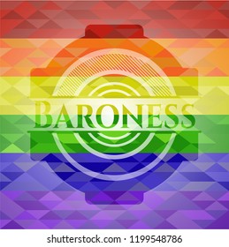 Baroness lgbt colors emblem 