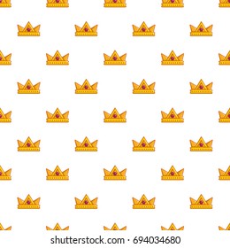 Baronet crown pattern in cartoon style. Seamless pattern vector illustration