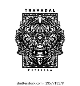barong angry vector logo template