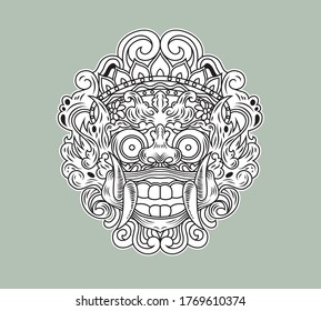 Barong Bali image Vector Illustration