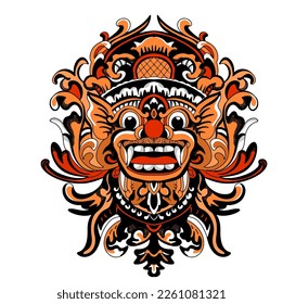 barong bali indonesia vector suitable for use on t-shirts