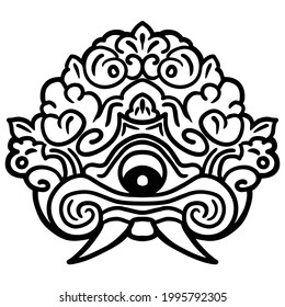 Barong Bali Ornament Vector Ethnic