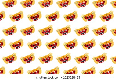 barong bali pattern vector