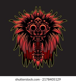 barong bali traditional mask design