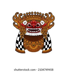 barong cartoon illustration vector design