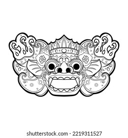 The barong line art image looks very unique, you can make a display collection or something else
