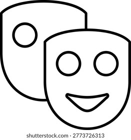 Barong Mask Icon Vector Element line icon design vector icons