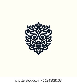 Barong mask logo for sale.
