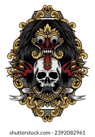 Barong skull swings ornament vintage glory