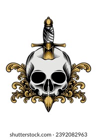 Barong skull swings ornament vintage glory