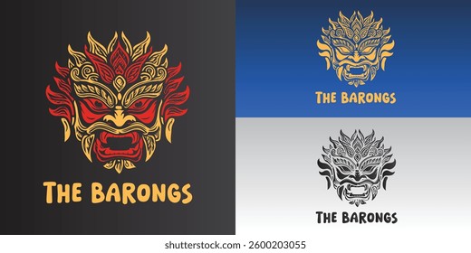 The Barongs with Balinese Style Logo Icon Modern and elegant