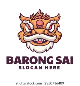 Logo del personaje de la caricatura de la mascota Barongsai