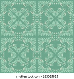 Baroque abstract seamless pattern with abstract floral shapes. Vector file is EPS8, all elements are grouped. 