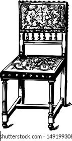 baroque antique chair