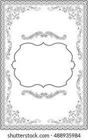 The baroque art page isolated on white