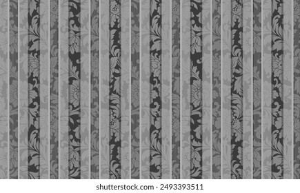 Diseño de motivo de borde barroco, obra de arte para impresión textil para pintura digital