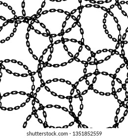 Baroque chain background. Seamless pattern. seamless pattern with chains. Vector patch for print, fabric, scarf.