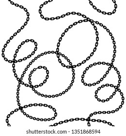Baroque chain background. Seamless pattern. seamless pattern with chains. Vector patch for print, fabric, scarf.