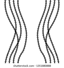 Baroque chain background. Seamless pattern. seamless pattern with chains. Vector patch for print, fabric, scarf.