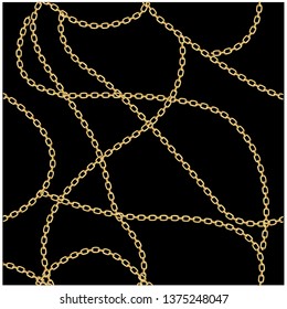 baroque chain design seamless pattern