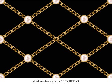 baroque chain design vector design seamless pattern