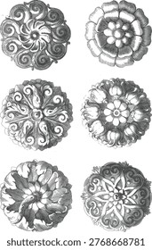 baroque classic illustration object flower.eps