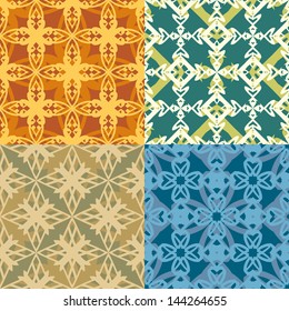 baroque colored set of patterns