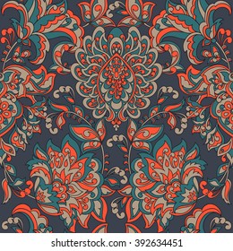 Baroque colorful Vintage Seamless Pattern