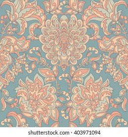 Baroque colorful Vintage Seamless Pattern