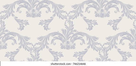 Baroque damask background. Ornament Decor for invitation, wedding, greeting cards. Vector illustrations