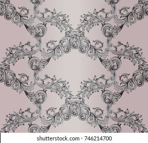 Baroque damask background. Ornament Decor for invitation, wedding, greeting cards. Vector illustrations