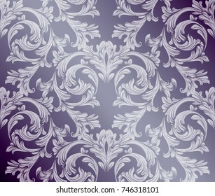 Baroque damask background. Ornament Decor for invitation, wedding, greeting cards. Vector illustrations
